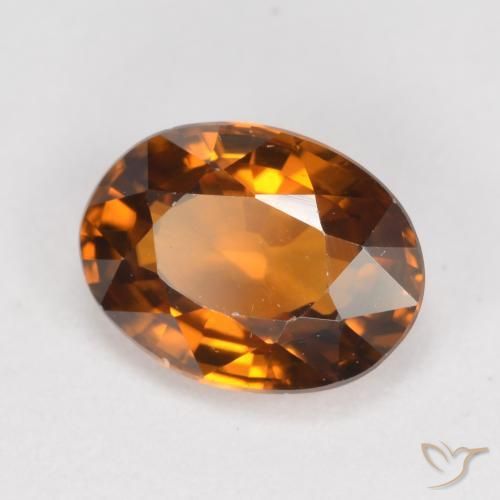 9,17 ctw natürlicher Tiefes bräunliches Orange Zirkon, Oval, VVS
