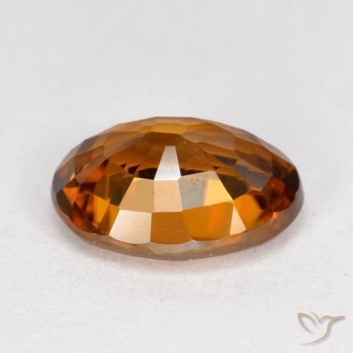 9,17 ctw natürlicher Tiefes bräunliches Orange Zirkon, Oval, VVS
