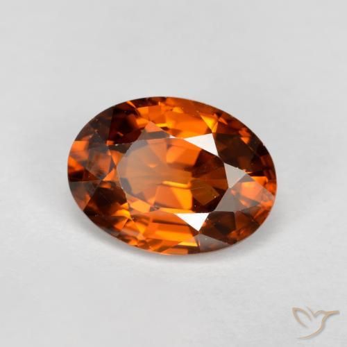 9,17 ctw natürlicher Dunkelorange Zirkon, Oval, VVS
