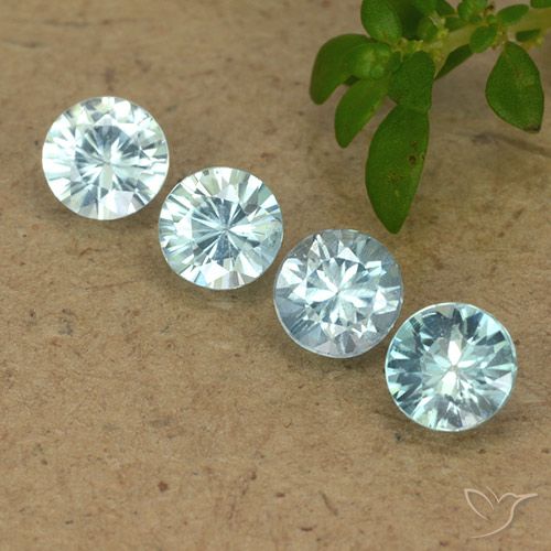 2,04 ct natürliche blauer Zirkon-Edelsteine, Rundschliff, VVS