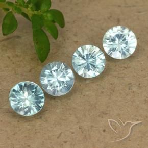 2,04 ct natürliche blauer Zirkon-Edelsteine, Rundschliff, VVS