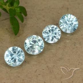 2.08 ct natürliche hellblau Zirkon-Edelsteine, Runden, VVS