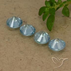 2.08 ct natürliche hellblau Zirkon-Edelsteine, Runden, VVS