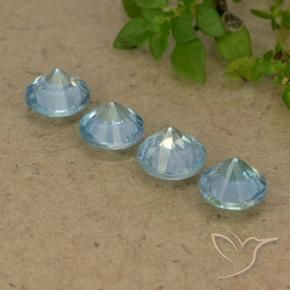 2.08 ct natürliche Baby blau Zirkon-Edelsteine, Runden, VVS