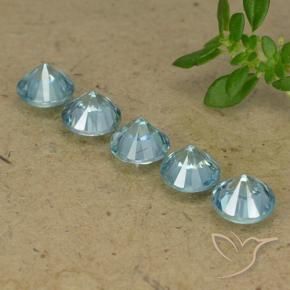 2.78 ct natürliche hellblau Zirkon-Edelsteine, Runden, VVS