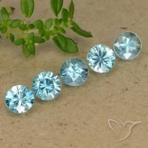 2.81 ct natürliche Wasserblau Zirkon-Edelsteine, Runden, VVS
