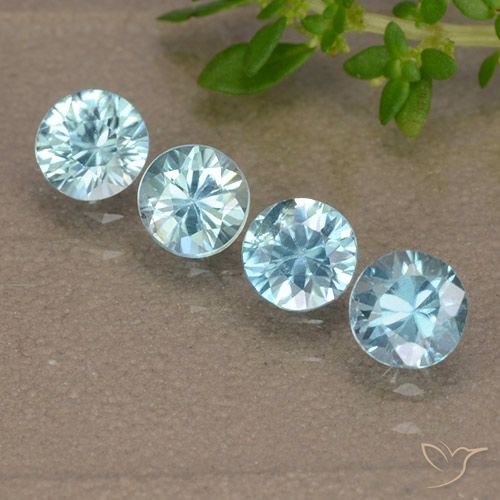 1.85ctw Natürlicher Baby blau Zirkon, Runden, VVS-VS