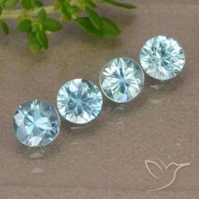 1.85 ct natürliche Baby blau Zirkon-Edelsteine, Runden, VVS-VS
