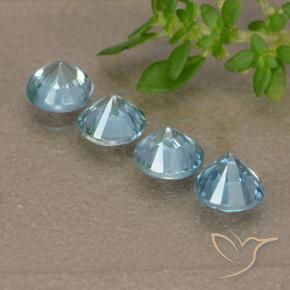 1.85 ct natürliche Baby blau Zirkon-Edelsteine, Runden, VVS-VS
