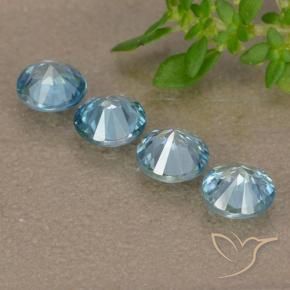 1.84 ct natürliche hellblau Zirkon-Edelsteine, Runden, VVS-VS