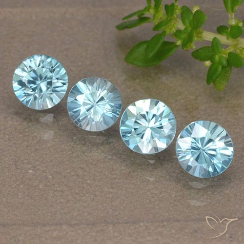 2.17ctw Natürlicher Baby blau Zirkon, Runden, VVS
