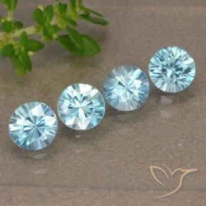 2.17 ct natürliche Baby blau Zirkon-Edelsteine, Runden, VVS