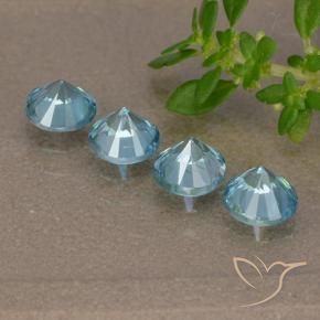 2.17 ct natürliche Baby blau Zirkon-Edelsteine, Runden, VVS