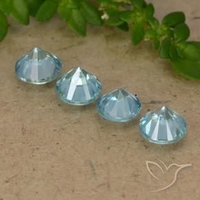 2.13 ct natürliche hellblau Zirkon-Edelsteine, Runden, VS