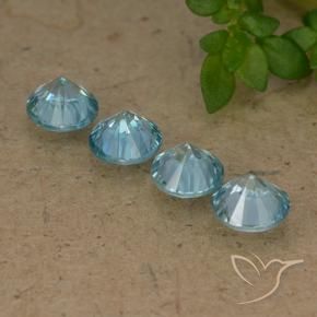 1.99 ct natürliche hellblau Zirkon-Edelsteine, Runden, VVS