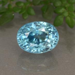 2,81 ctw natürlicher blauer Zirkon, Oval Schliff, VVS