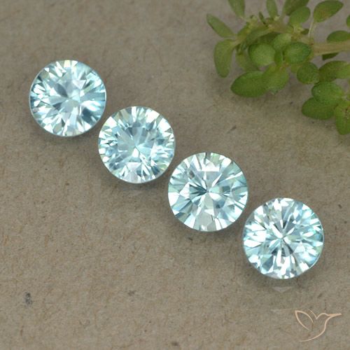 2.01 ct natürliche Helles Maya-Blau Zirkon-Edelsteine, Runden, VVS-VS