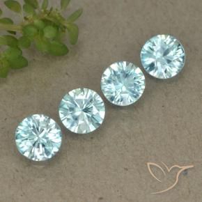 2.01 ct natürliche Helles Maya-Blau Zirkon-Edelsteine, Runden, VVS-VS