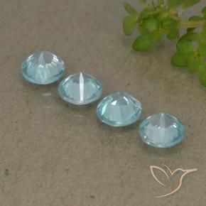 2.01 ct natürliche Helles Maya-Blau Zirkon-Edelsteine, Runden, VVS-VS