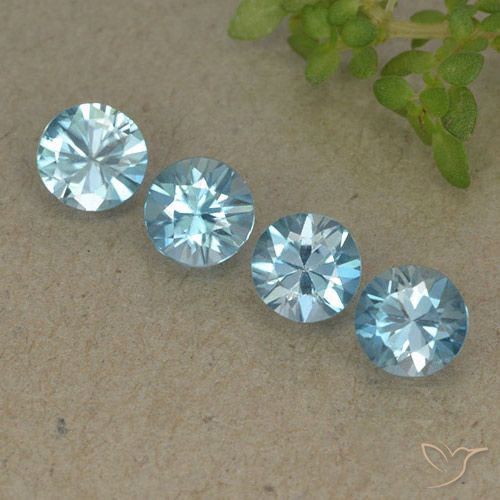 1.94ctw Natürlicher Intensives Babyblau Zirkon, Runden, VVS