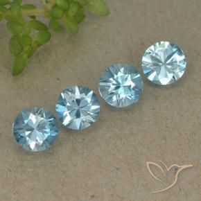 1.94 ct natürliche Intensives Babyblau Zirkon-Edelsteine, Runden, VVS