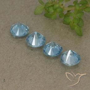 1.94 ct natürliche Intensives Babyblau Zirkon-Edelsteine, Runden, VVS