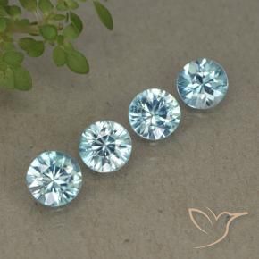 2.03 ct natürliche hellblau Zirkon-Edelsteine, Runden, VVS