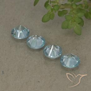 2.03 ct natürliche hellblau Zirkon-Edelsteine, Runden, VVS