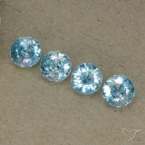 1.70ctw Natürlicher Blau Zirkon, Runden, VVS-VS