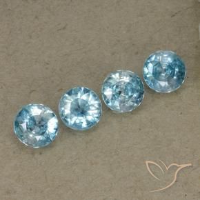 1.70 ct natürliche Blau Zirkon-Edelsteine, Runden, VVS-VS