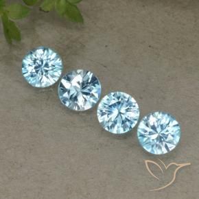 2.08 ct natürliche Baby blau Zirkon-Edelsteine, Runden, VVS-VS