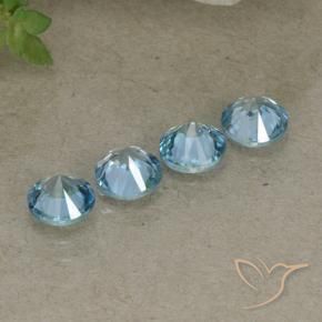 2.08 ct natürliche Baby blau Zirkon-Edelsteine, Runden, VVS-VS