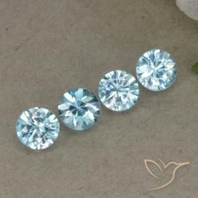 2.03 ct natürliche Baby blau Zirkon-Edelsteine, Runden, VVS-VS