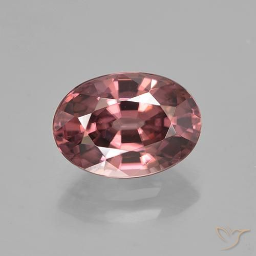 2.85ct Natürlicher Mittelrot Zirkon, Oval, VVS-VS