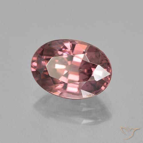 9,17 ctw natürlicher Mittelrot Zirkon, Oval, VVS-VS