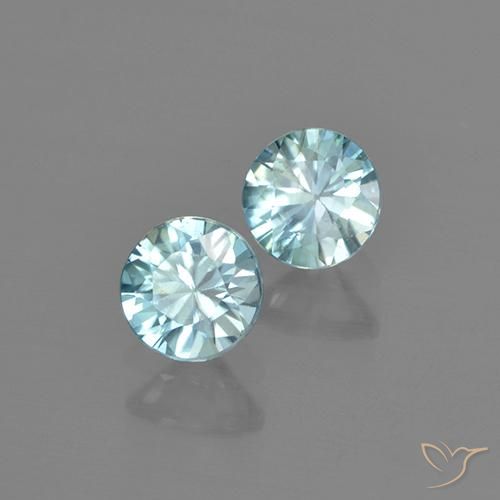 1.02 ct natürliche Helles Aquablau Zirkon-Edelsteine, Runden, VS