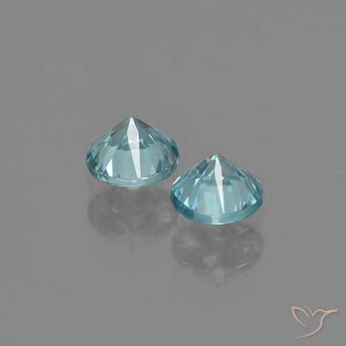 1.02 ct natürliche Helles Aquablau Zirkon-Edelsteine, Runden, VS