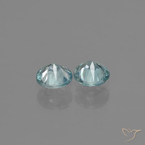 0.89 ct natürliche Helles Aquablau Zirkon-Edelsteine, Runden, VVS-VS