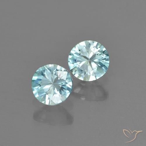 0.99 ct natürliche hellblau Zirkon-Edelsteine, Runden, VVS-VS