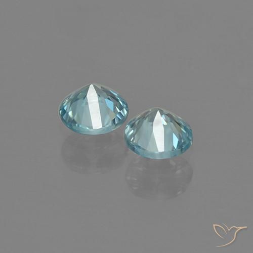 0.99 ct natürliche hellblau Zirkon-Edelsteine, Runden, VVS-VS