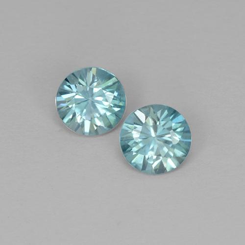 0,98 ct natürliche blauer Zirkon-Edelsteine, Rundschliff, VVS-VS