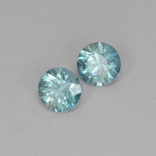 0,98 ct natürliche blauer Zirkon-Edelsteine, Rundschliff, VVS-VS