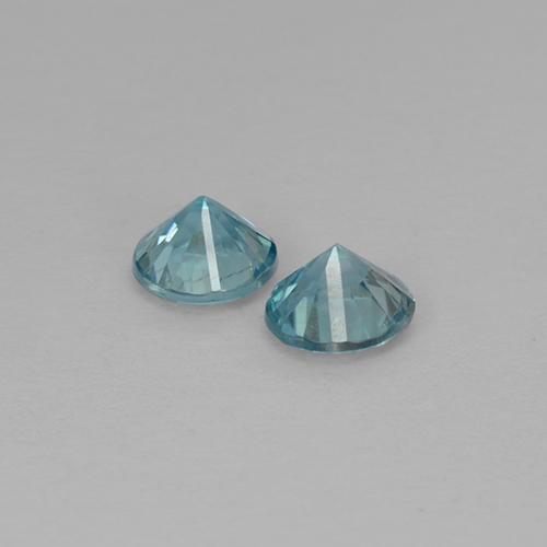 0,98 ct natürliche blauer Zirkon-Edelsteine, Rundschliff, VVS-VS