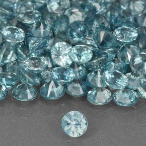 3,05 ct natürliche blauer Zirkon-Edelsteine, Rundschliff, VVS-VS
