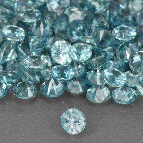 3,05 ct natürliche blauer Zirkon-Edelsteine, Rundschliff, VVS-VS