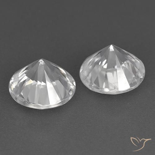 3,70 ct natürliche weißer Zirkon-Edelsteine, Rundschliff, VVS