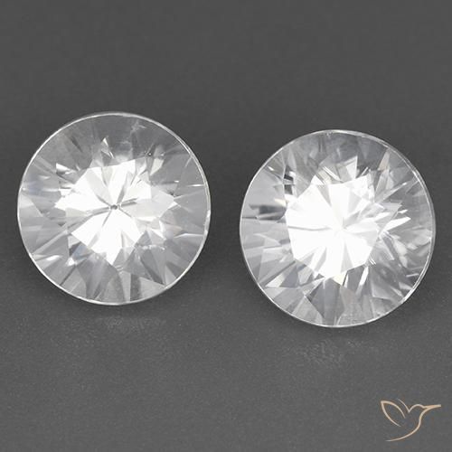 4.08 ct natürliche Weiß Zirkon-Edelsteine, Runden, VVS