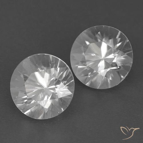 3.96 ct natürliche Weiß Zirkon-Edelsteine, Runden, VVS