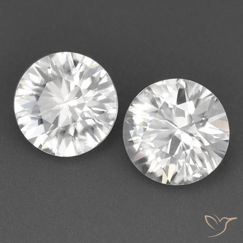 3,39 ct natürliche Weiß Zirkon-Edelsteine, Rund Schliff, VVS