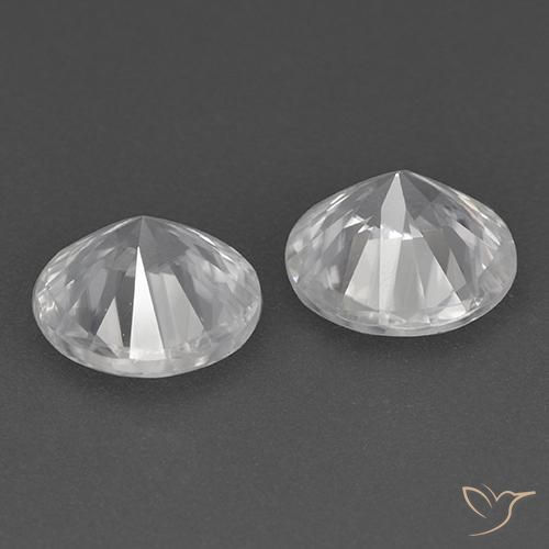 3,39 ct natürliche Weiß Zirkon-Edelsteine, Rund Schliff, VVS